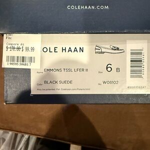 Cole Haan  Black Suede Slip-Ons